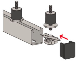 fischer bracket set KSU S 600 with sound insulation